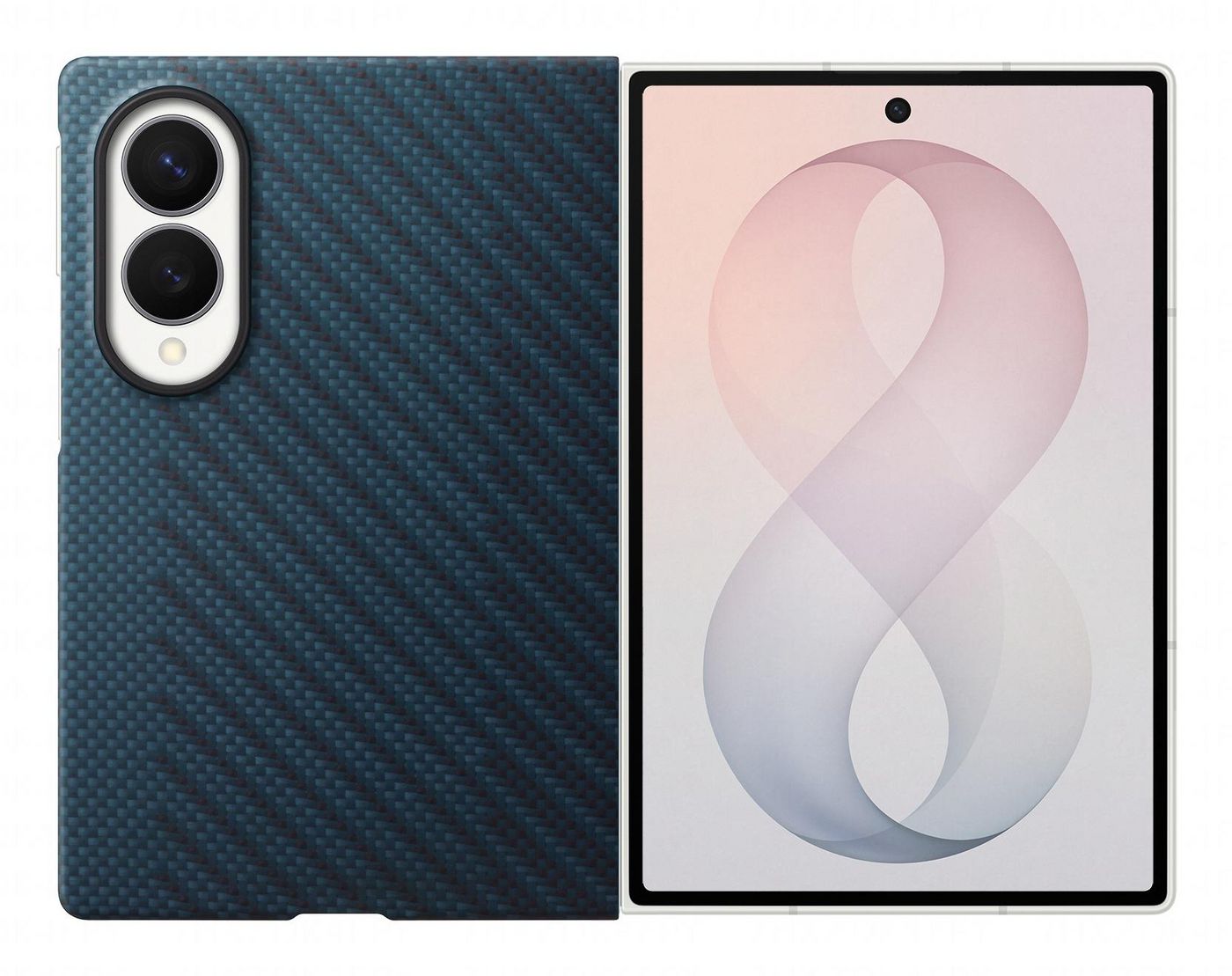 Samsung EF-KF971SNEGWW Backcover – für Samsung Z Fold8, blau, Karbonfaser