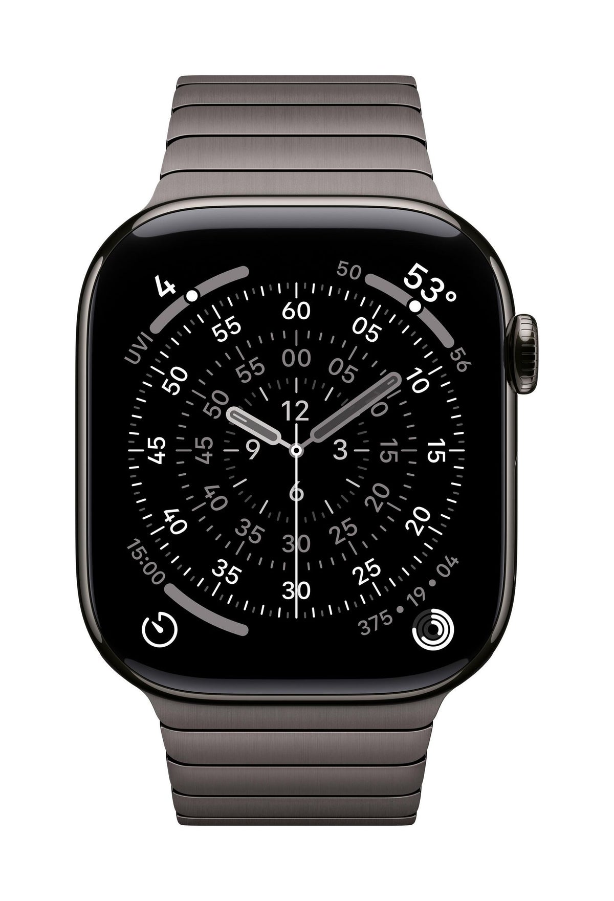 Apple Link-Armband – Edelstahl, Grau, für Apple Watch