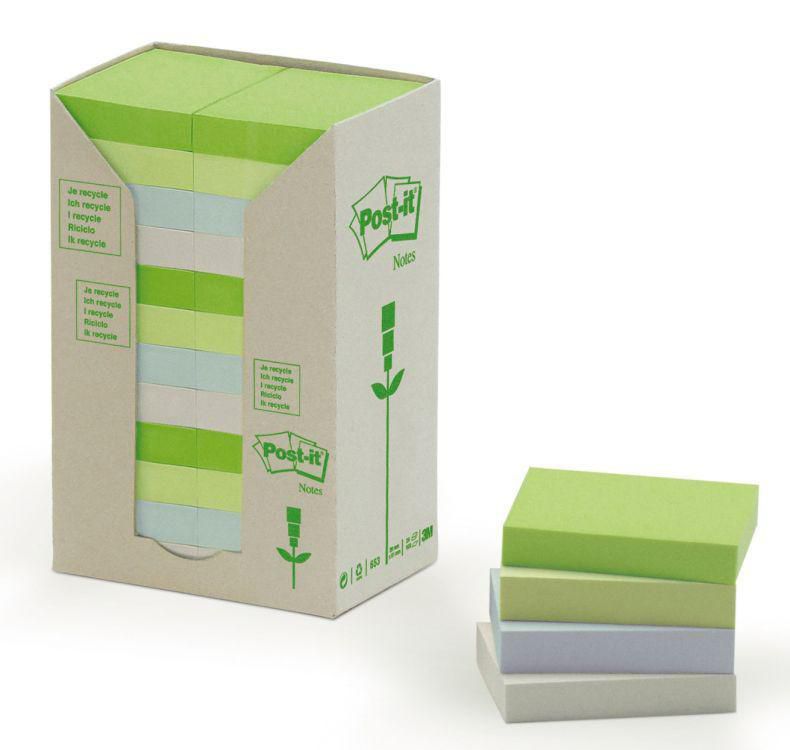 3M Haftnotizen – 51 × 38 mm, 100 Blätter/Block, 24er-Pack