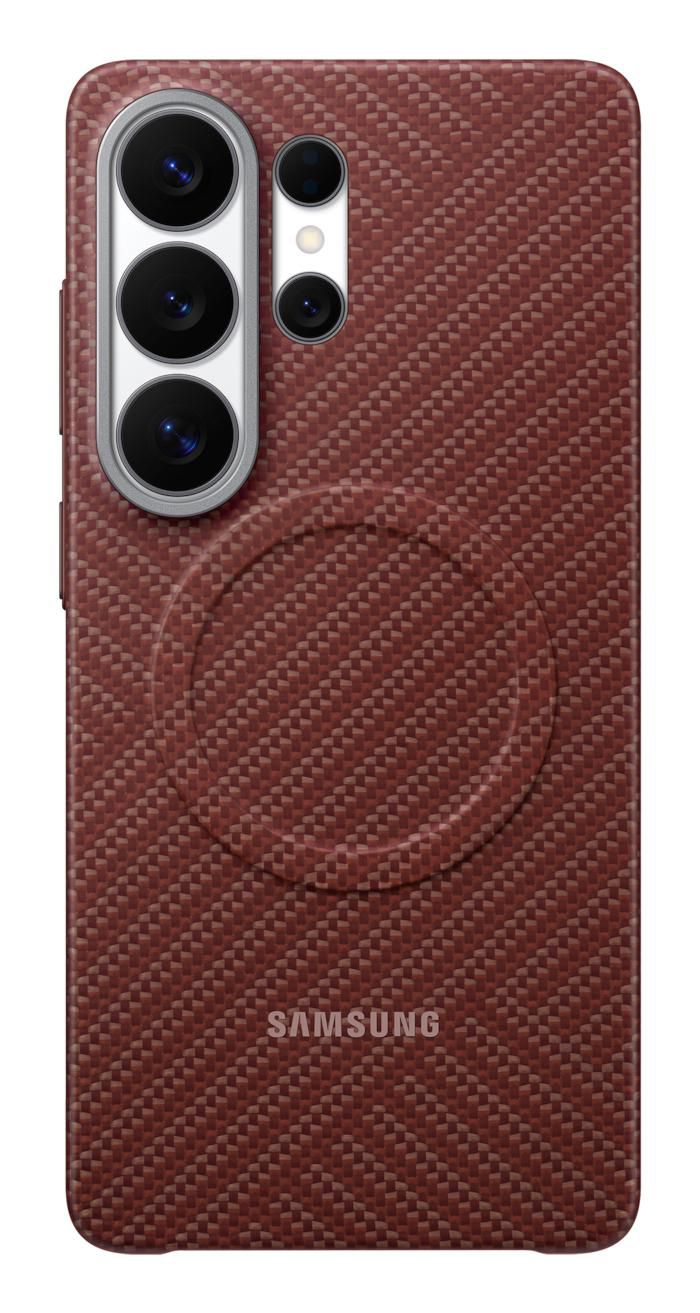 Samsung M3 Carbon Magnet Backcover – für Samsung Galaxy S26 Ultra, Rot, kabelloses Laden, kratzresistent
