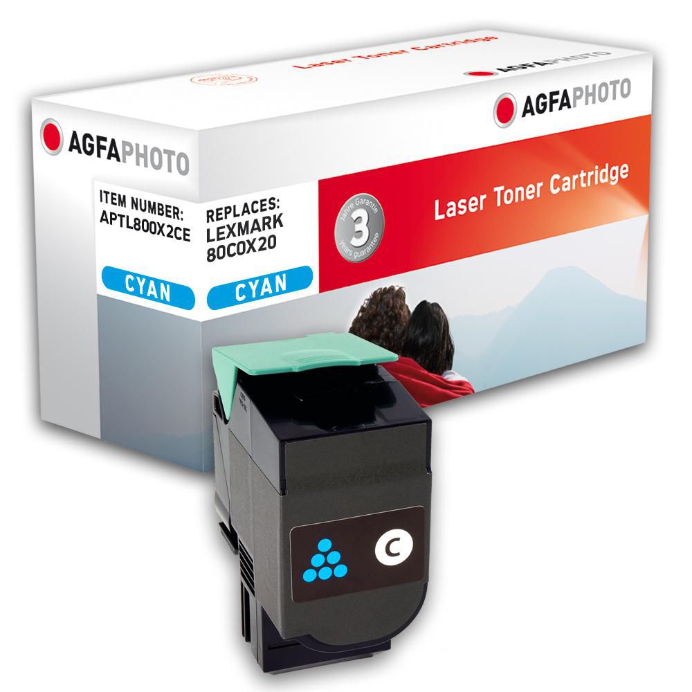 AgfaPhoto 80C0X20 Cyan Toner – Kompatibel – 4'000 Seiten – für Lexmark