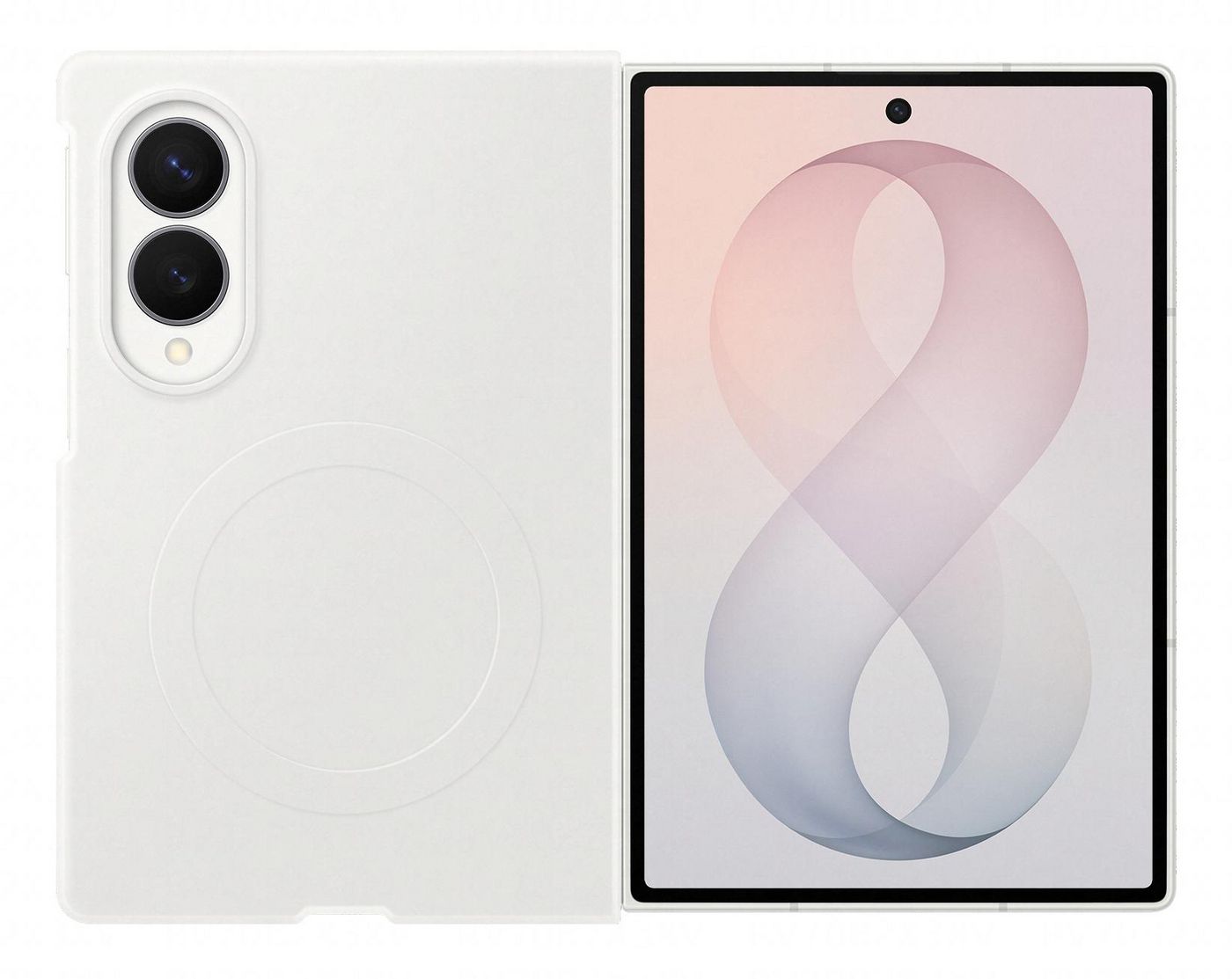 Samsung Backcover – für Samsung Z Fold8, Silikon, Weiss