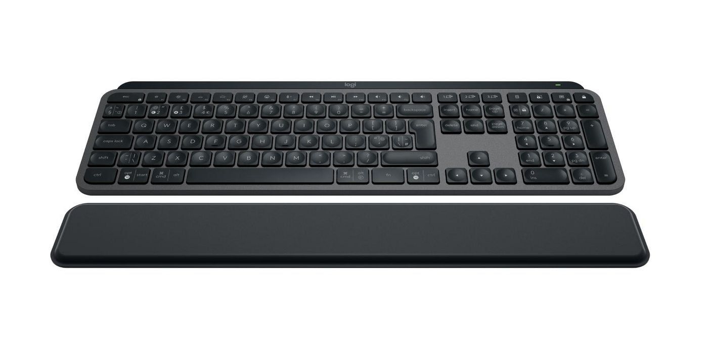 Logitech MX Keys S – Tastatur – Scherenmechanik – Bluetooth & 2,4 GHz (Logi Bolt USB‑A) – QWERTY (UK‑INT) – beleuchtet