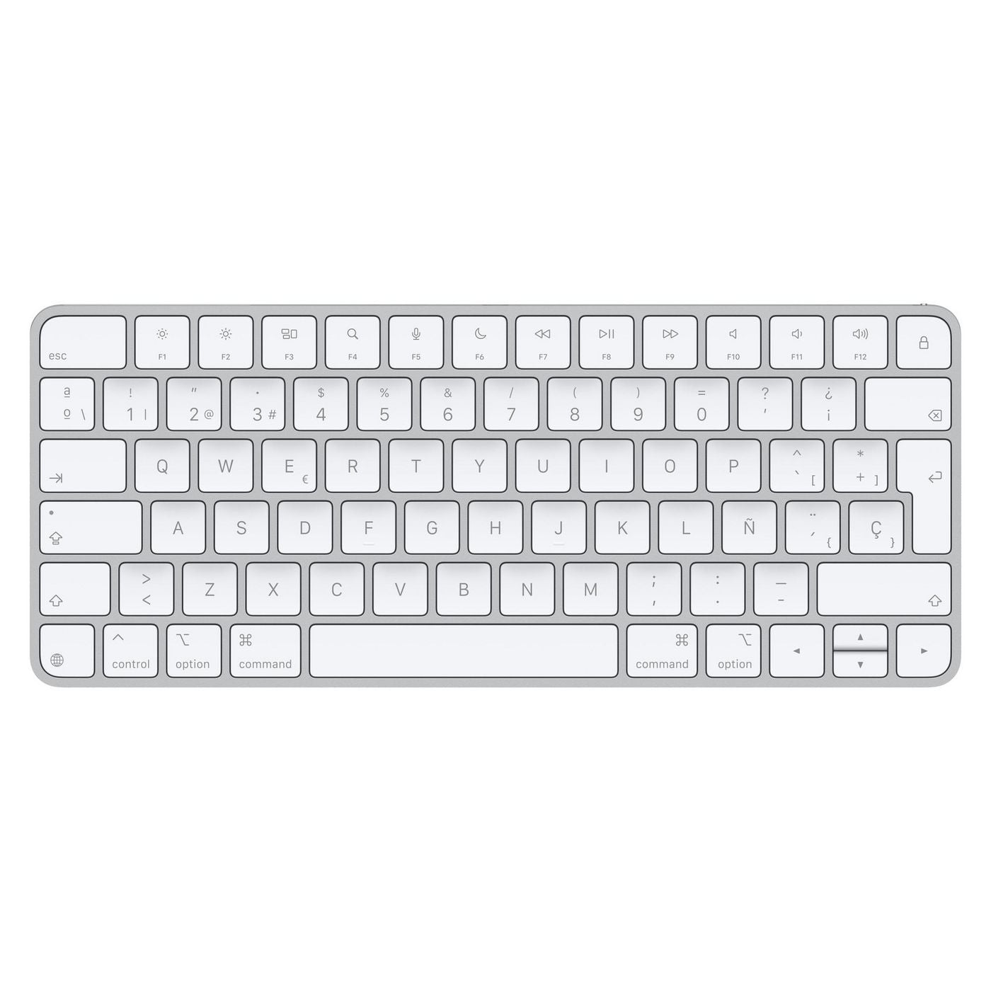 Apple Magic Keyboard – Tastatur – kabelgebunden & Bluetooth (USB‑C) – QWERTY (ES) – ohne Ziffernblock