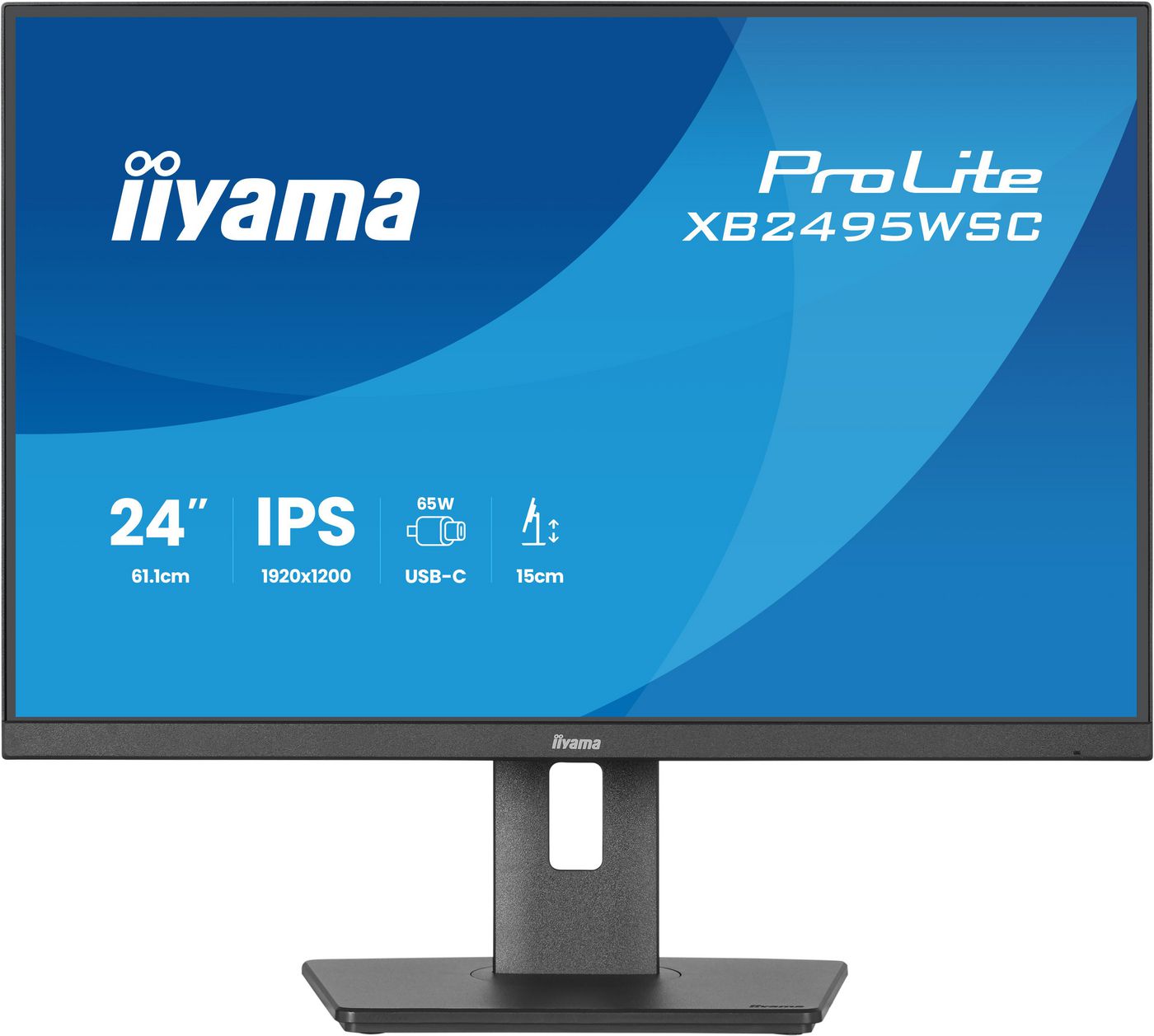 iiyama ProLite XB2495WSC-B1 – 24,1", 1920 × 1200, IPS, 100 Hz, USB-C 65 W