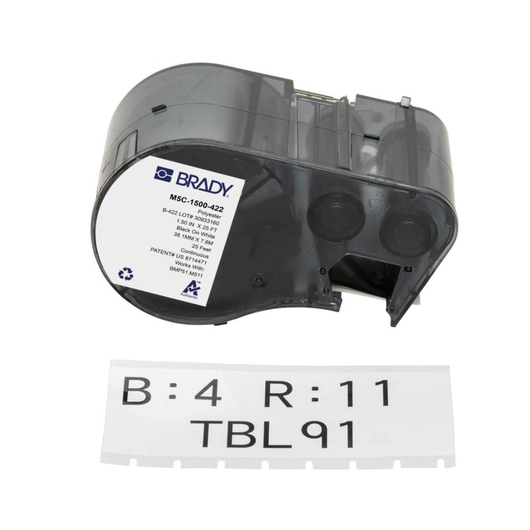 Brady BMP51/BMP53/M511 Endlosetiketten-Kassette – 38 mm, Polyester – für Brady BMP51/BMP53/M511
