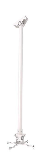 B-Tech Beamer-Deckenhalterung, H 200 cm, 25 kg, neigbar ±13°, Schwarz, Weiss