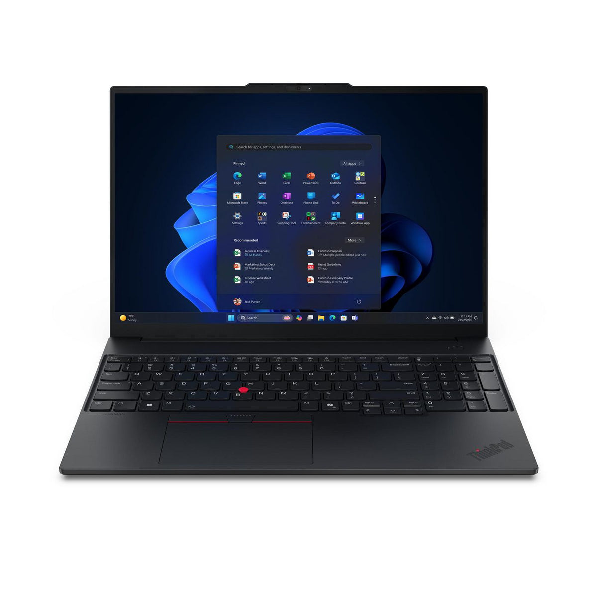 Lenovo ThinkPad E16 Gen 3 – 16" WUXGA, Ryzen 7 250, 16 GB, 512 GB SSD, Win 11 Pro