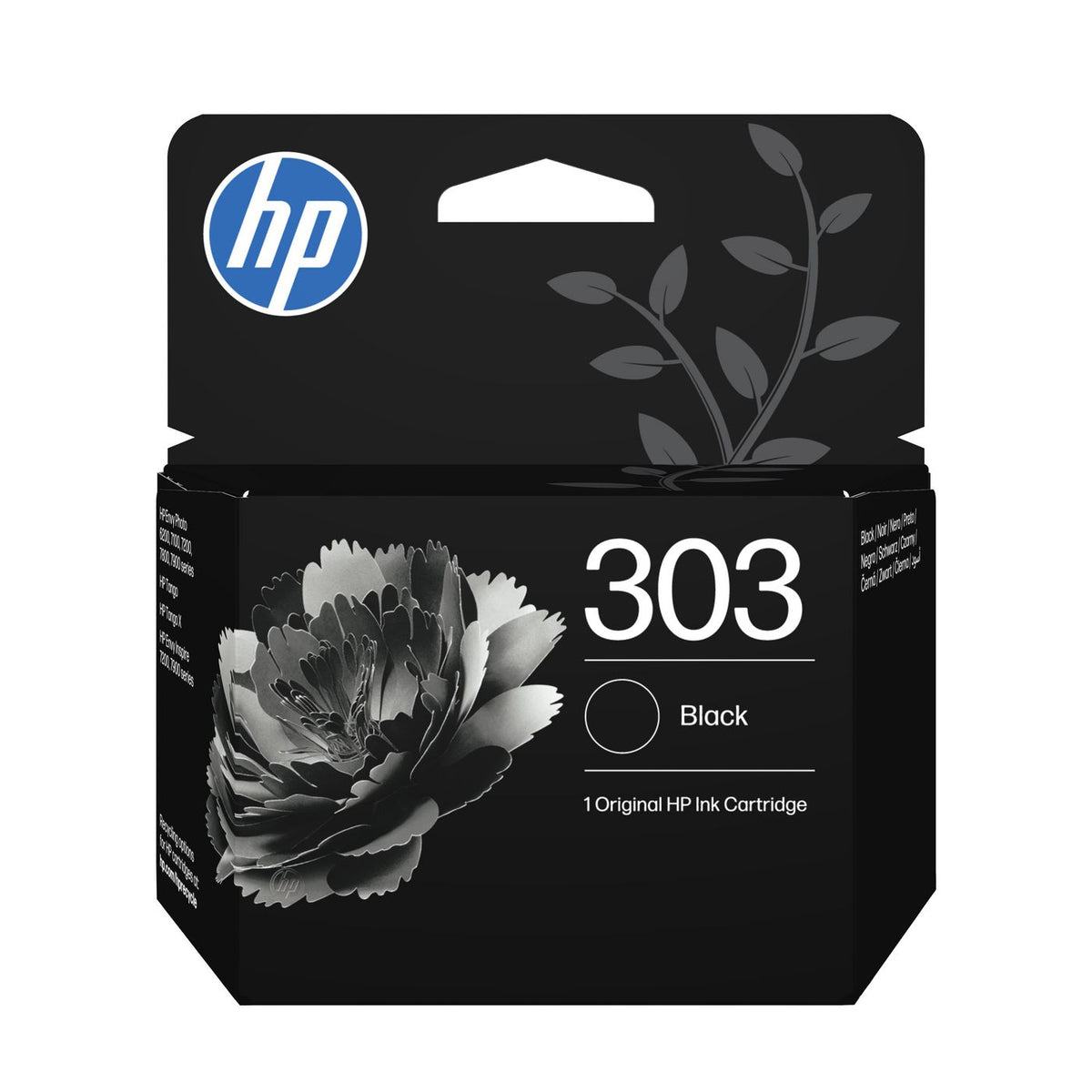 HP 303 Schwarz Tintenpatrone (Original) – 200 Seiten – für HP Envy 6200/7220e, 7800/7900e, Tango X