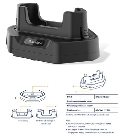 Newland Ladestation 2-fach, USB – für MT93