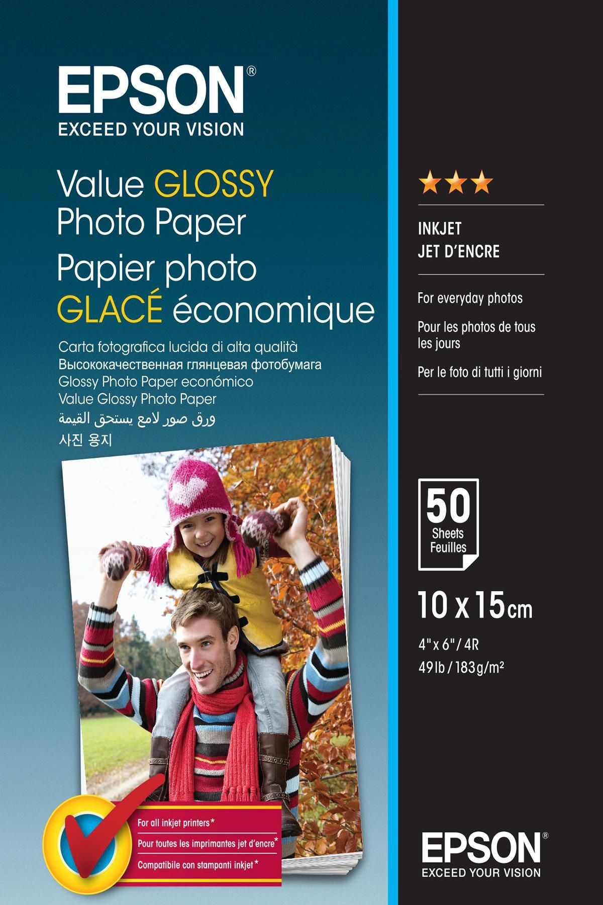 Epson Wert Fotopapier – 102 × 152 mm, 50 Blatt