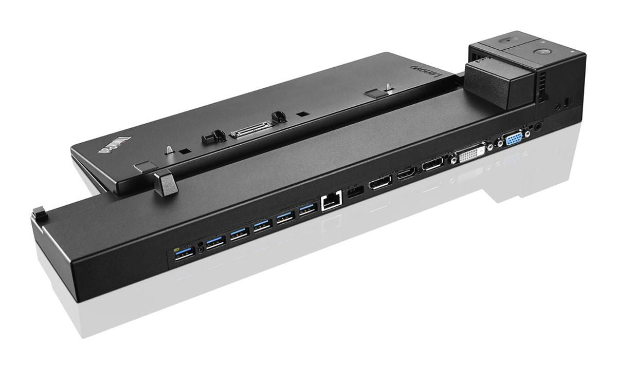 Lenovo TP Workst Dockingstation – 2× DP, 1× HDMI, 1× VGA, 1× DVI, 6× USB-A, 3,5 mm Audio, GbE
