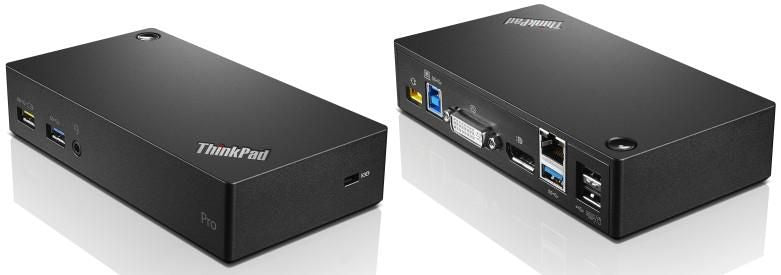 Lenovo ThinkPad USB 3.0 Pro Dockingstation – 1× DP, 1× VGA, 6× USB-A, GbE, 3,5 mm Audio, für Lenovo