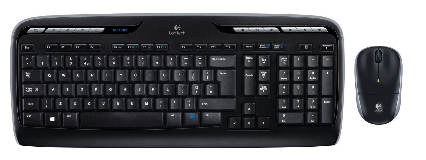 Logitech MK330 – Tastatur-Maus-Set – 100% – 2,4 GHz USB-A (Unifying-Empfänger) – QWERTY (US-INT) – Schwarz