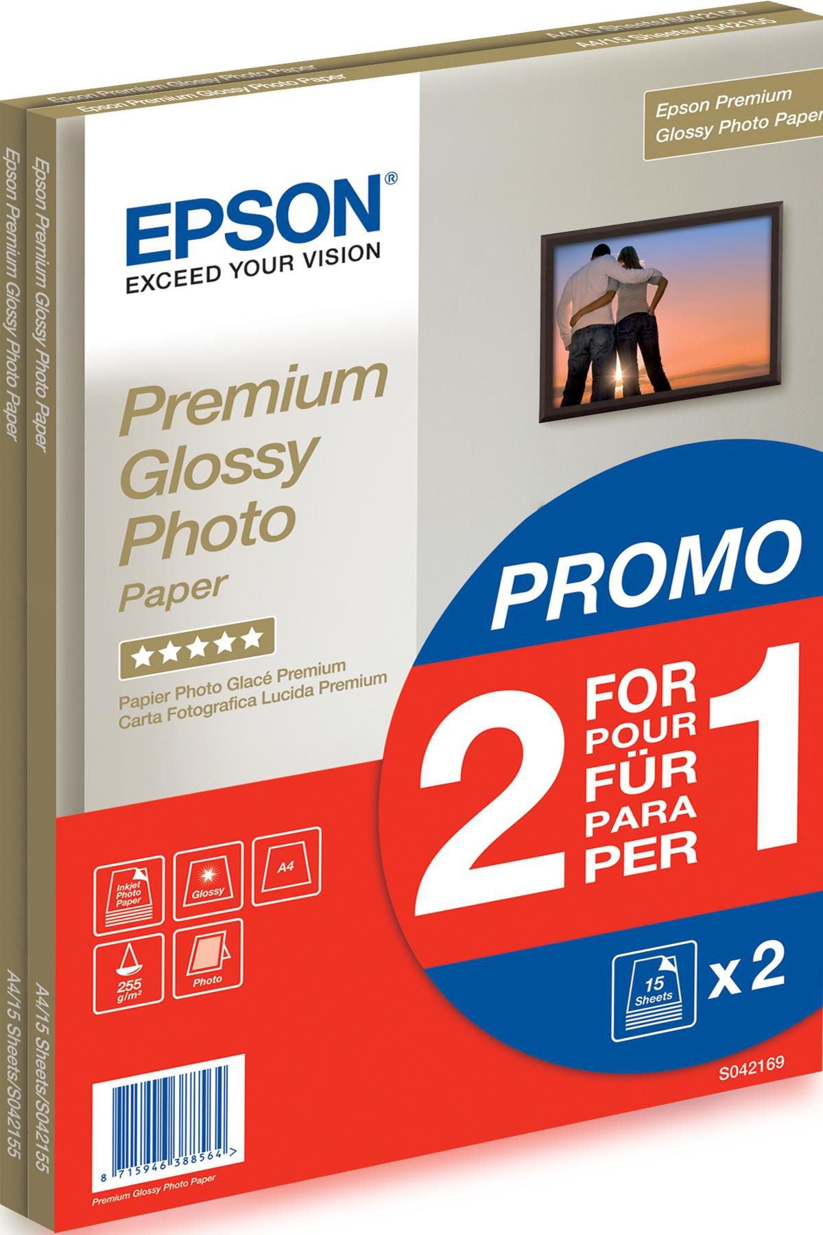 Epson Fotopapier – glänzend, A4, 255 g/m² – für Tintenstrahldrucker