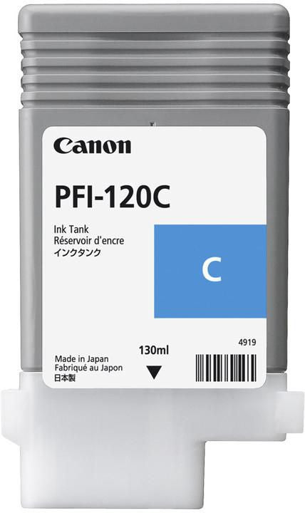 Canon Tintenpatrone PFI-120C, cyan, 130 ml, original – für TM-200, TM-205, TM-300 und andere