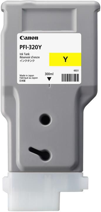 Canon Tintenpatrone PFI-320Y, Gelb, 300 ml, Original – für TM-200, TM-200 MFP L24ei, TM-205 und andere