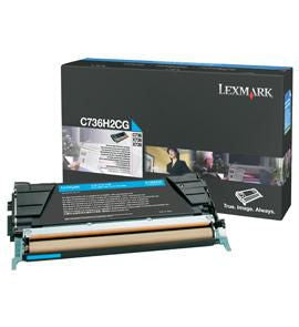 Lexmark Cyan Toner – Original XL – 10'000 Seiten – für Lexmark C736/X736/X738