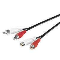 Microconnect 2× Cinch-Verlängerung – Stecker zu Buchse – 5 m