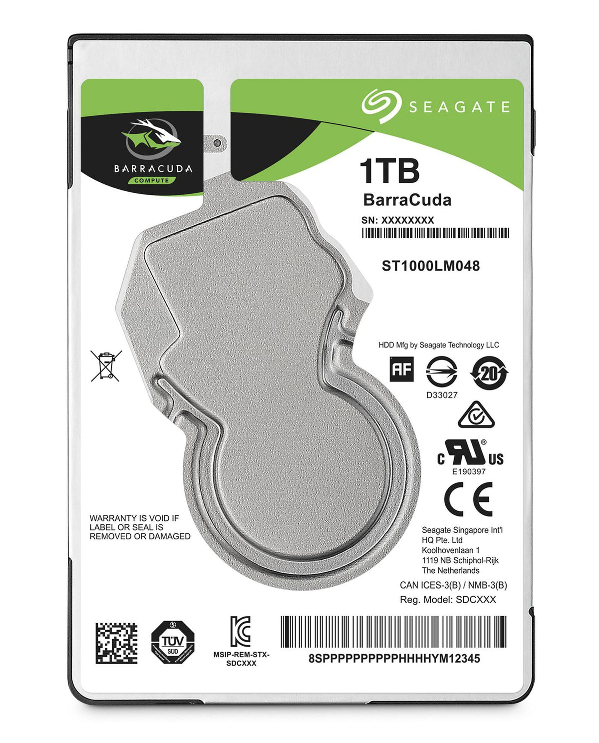 Seagate Barracuda 1 TB – 2,5" SATA 6 Gbit/s, 5400 U/min