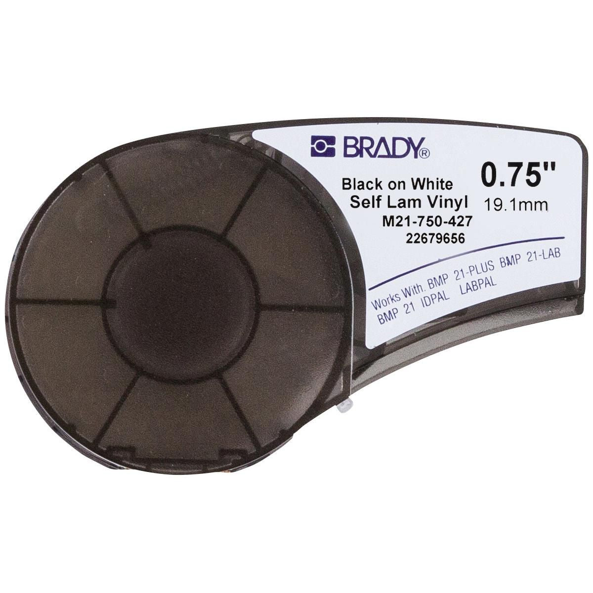Brady BMP21-LAB – Endlos-Etiketten 19 × 4,27 m – Vinyl – permanent haftend – Thermotransfer