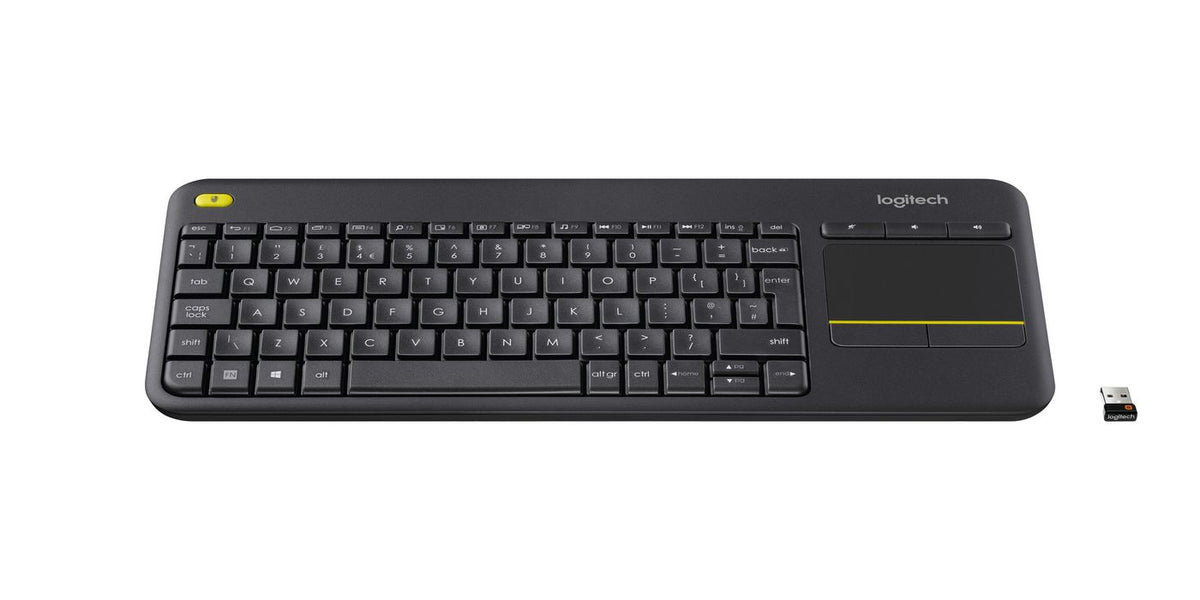 Logitech Wireless Touch Keyboard 400 – Tastatur – 2,4 GHz USB-A (Unifying-Empfänger) – mit Touchpad – schwarz