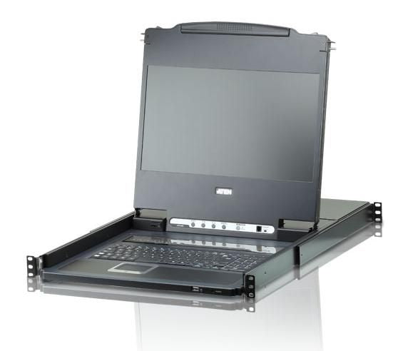 ATEN 17,3" Breitbild – Rack-LCD-Konsole – 1920 × 1080, DVI/DP, USB, UK-Layout – 1U