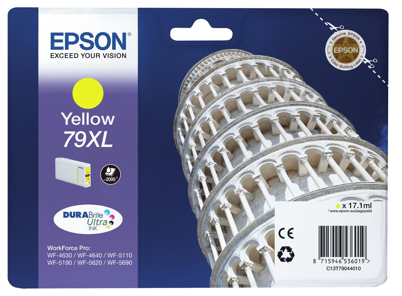 Epson Tintenpatrone 79XL, Gelb, XL, 2'000 Seiten