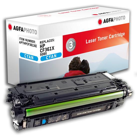 AgfaPhoto CF361X Cyan Toner – Kompatibel XL – 9'500 Seiten – für HP M552dn/M553n/M553dn und andere