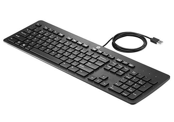 HP USB Slim KB – Tastatur – mechanisch, kabelgebunden – USB – QWERTZ (CZ) – schwarz
