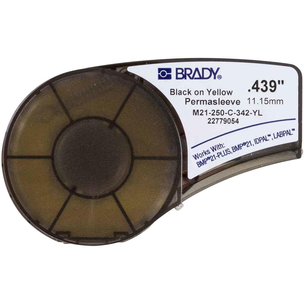 Brady PermaSleeve – Schrumpfschlauch 11 × 2,10 m – Polyolefin, Gelb – für BMP21-PLUS, BMP21, IDPAL