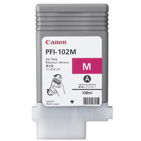 Canon PFI-102M Magenta Tintenpatrone (Original) – 130 ml – für iPF500/510, iPF600/605/610, iPF700/710/720