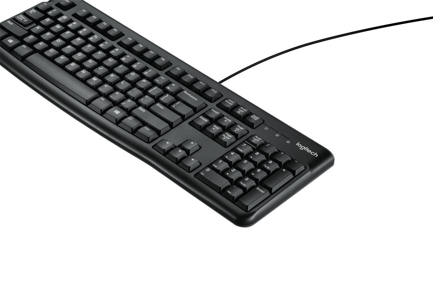 Logitech K120 – Tastatur – kabelgebunden, USB – QWERTY (US-INT) – Schwarz