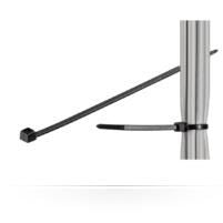 Microconnect Kabelbinder, 292×3,5 mm, 100er-Pack, wetterbeständig, Zugfestigkeit 18,1 kg – schwarz
