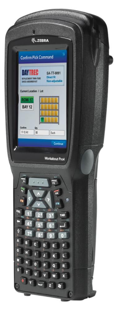 Zebra SE965 3,7" – 640 × 480 Touch, OMAP AM3703, 512 MB RAM, 4 GB SSD, Windows Embedded Handheld 6.5