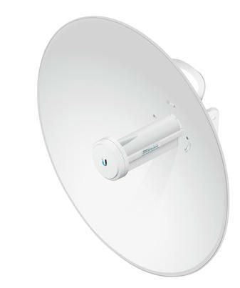 Ubiquiti airMAX PowerBeam ac Gen2 – 5 GHz Funkbrücke, 25 dBi, 450 Mbit/s, 1× RJ-45, PoE, Weiss