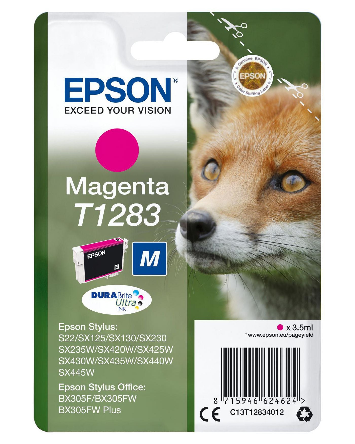 Epson Tintenpatrone T1283, Magenta – für Inkjetdrucker/Multifunktionsgeräte
