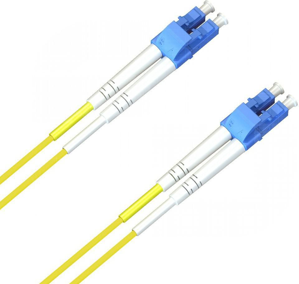 Microconnect LWL-Patchkabel – LC–LC, Single-Mode (OS1/OS2), 12 m, Gelb, LSZH