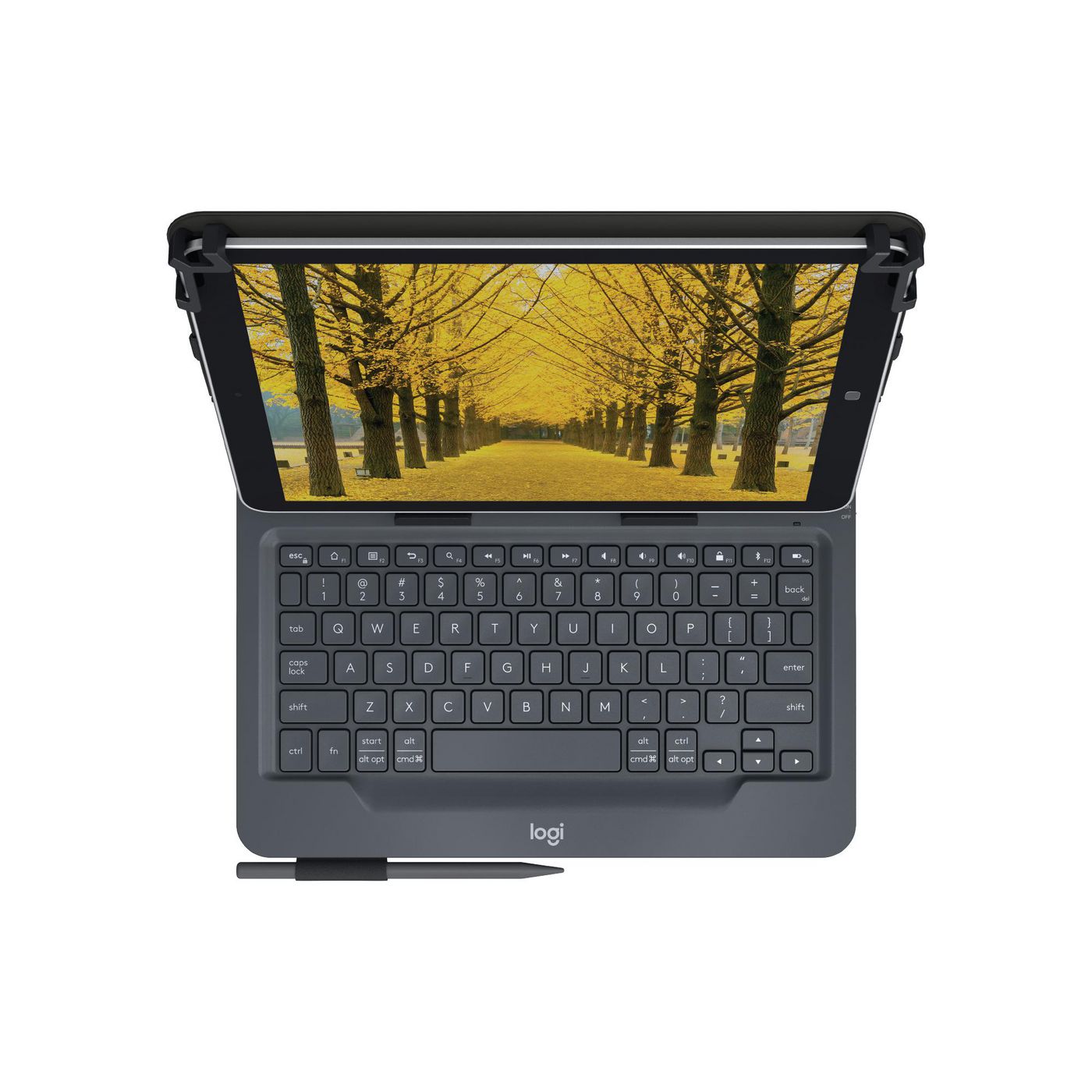Logitech Tastatur-Case für 9–10,5" Tablets (iPad, Samsung, Kindle Fire) – Bluetooth, UK – Schwarz