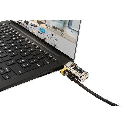 DELL Kabelschloss (Zahlenschloss, ClickSafe) für Laptops, 1,8 m – Schwarz/Edelstahl