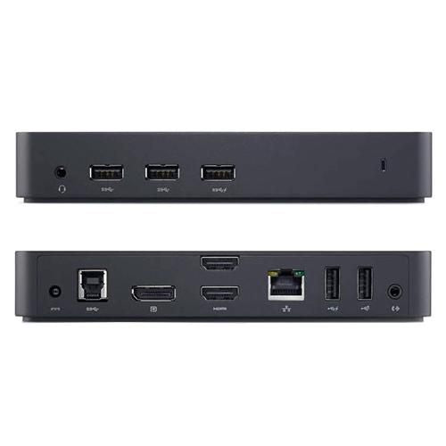 DELL D3100 Dockingstation – USB-A, 1× DP, 2× HDMI, GbE, 3,5 mm Audio