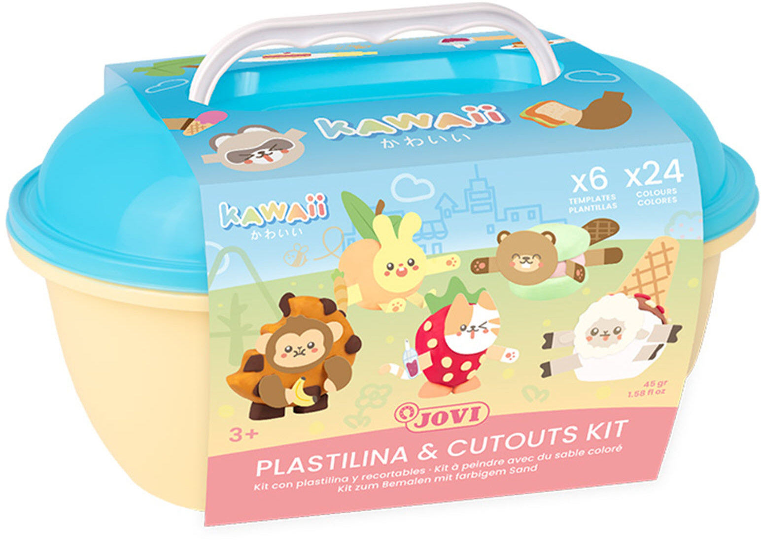 Jovi Kawaii – Knete-/Modelliermasse-Set – 24 × 15 g – ab 3 Jahren