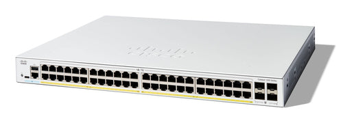 Cisco C1200-48P-4G – Managed Switch – 48×GbE, 4×SFP, L2+/L3, PoE, 1U