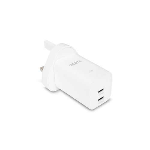 DICOTA USB-Ladegerät 100 W – 2 Ports, GaN – UK-Stecker (Typ G)