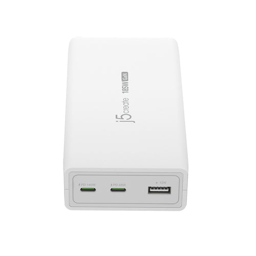 j5create Netzteil – 185 W, 3× USB-C, PD 3.1, GaN