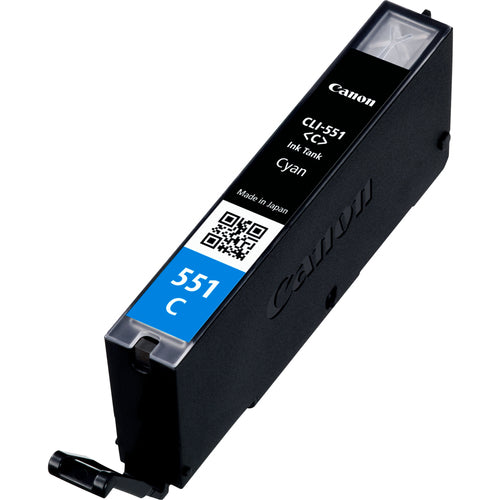 Canon Tintenpatrone CLI-551C, cyan, 332 Seiten – für Tintenstrahldrucker/Multifunktionsgeräte