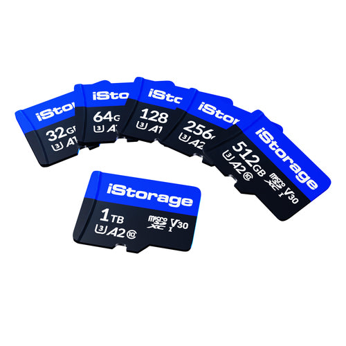 iStorage microSDXC 128 GB – UHS-III, Klasse 10, U3, V30, A1, 100/95 MB/s