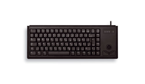 CHERRY Tastatur, kabelgebunden (PS/2), US-Layout (EN), Fullsize (mit Ziffernblock), mit Trackball