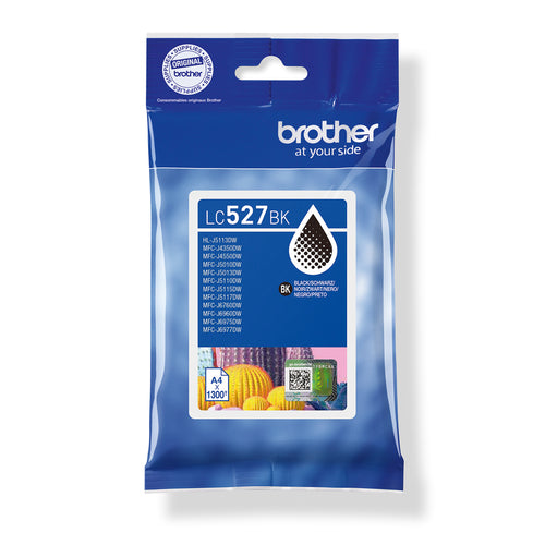 Brother LC527BK Schwarz Tintenpatrone (Original) – 1300 Seiten – für MFC-J4350DW/J4550DW