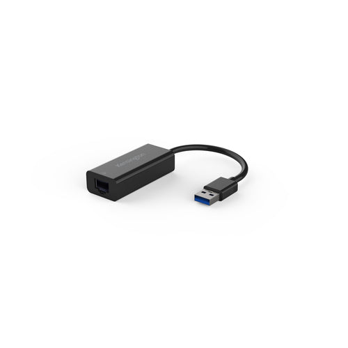 Kensington UA0000E Netzwerkadapter USB-A zu RJ-45 – 1 Gbit/s, USB 3.2 Gen 1 (5 Gbit/s), Schwarz
